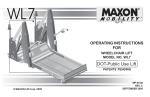 Maxon Telecom WL7 Wheelchair User Manual