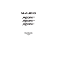 M-Audio AXIOM25 Electronic Keyboard User Manual