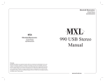 Marshall electronic 990 Microphone User Manual