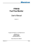 Maretron FFM100 GPS Receiver User Manual