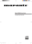 Marantz DR6000 CD Player User Manual