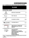 Marantz DL5500 Projection Television User Manual