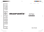 Marantz CD5003 CD Player User Manual