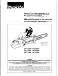 Makita DCS 7301 Chainsaw User Manual