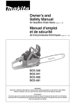 Makita DCS 340 Chainsaw User Manual