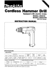 Makita 8402VD Cordless Drill User Manual