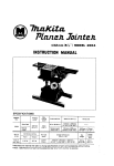 Makita 2004 Planer User Manual
