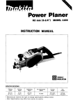 Makita 1100 Planer User Manual