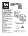 Majestic Appliances 360DVSR Indoor Fireplace User Manual