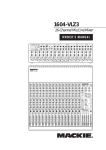 Mackie 1604-VLZ3 Musical Instrument User Manual