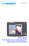 Lowrance electronic LCX-104C GPS Receiver User Manual