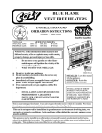 Louisville Tin and Stove BBT103 Gas Heater User Manual