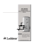 Lochinvar Hot Water Generator Water Heater User Manual