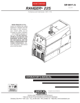 Lincoln Electric 225 Welder User Manual