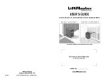 LiftMaster RSL12V Garage Door Opener User Manual