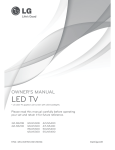 Life is good 32LN530B Flat Panel Television User Manual