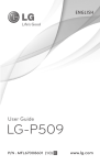 LG Electronics -P509 Cell Phone User Manual