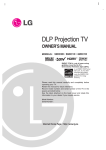 LG Electronics 62DC1D Projection Television User Manual