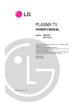 LG Electronics 50PS10 Flat Panel Television User Manual