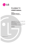 LG Electronics 4250 Flat Panel Television User Manual