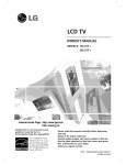 LG Electronics 19LD350 Flat Panel Television User Manual