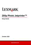 Lexmark Z65P Photo Printer User Manual