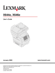 Lexmark X46X Printer User Manual