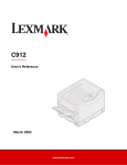 Lexmark 912 Printer User Manual
