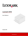 Lexmark 910 Printer User Manual