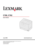 Lexmark 762 Printer User Manual