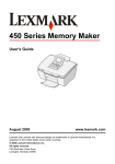 Lexmark 450 Printer User Manual