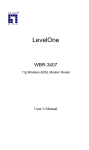 LevelOne WBR-3407 11g Network Router User Manual