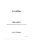 LevelOne FBR-1406TX Switch User Manual