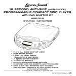 Lenoxx Electronics CD-566 CD Player User Manual