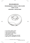 Lenoxx Electronics CD-2036 CD Player User Manual