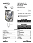 Lennox International Inc. MERIT SERIES GAS FURNACE DOWNFLOW AIR DISCHARGE Electric Heater User Manual