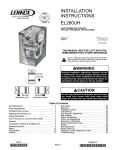 Lennox International Inc. EL280UH Furnace User Manual