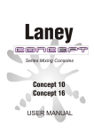 Laney Amplification Concept 10 Music Mixer User Manual