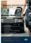 Land Rover Sport Automobile User Manual