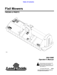 Land Pride 309-100M Lawn Mower User Manual