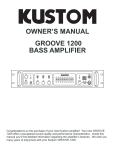 Kustom GROOVE 1200 Stereo Amplifier User Manual
