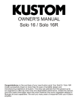 Kustom 16R Stereo Amplifier User Manual