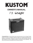 Kustom 12 Gauge Stereo Amplifier User Manual