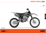 KTM 85SX Motorcycle User Manual
