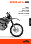 KTM 400 EXC Motorcycle User Manual