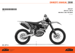 KTM 125 SX Motorcycle User Manual