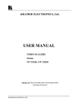 Kramer Electronics VP-470 Network Hardware User Manual