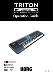 Korg music workstation/sampler Musical Instrument User Manual