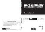 Korg MR-2000S CD Player User Manual