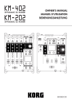 Korg KM-202 DJ Equipment User Manual